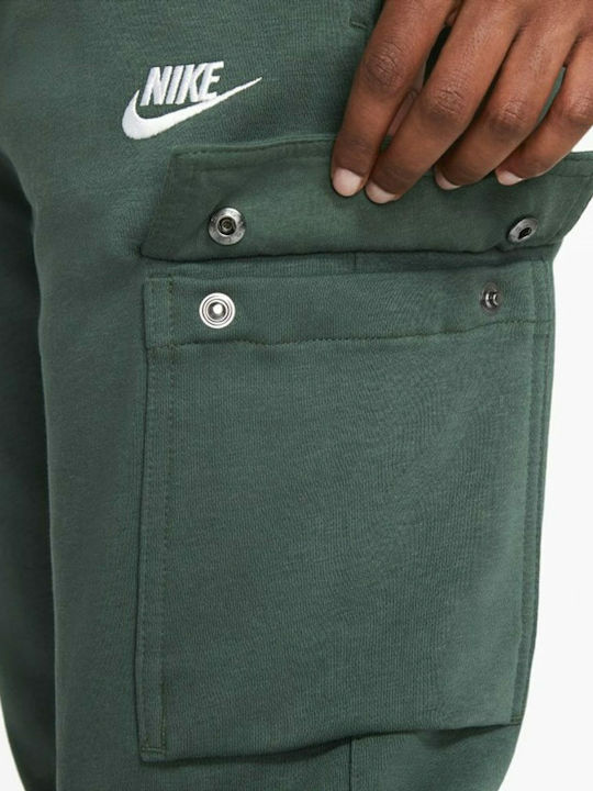 Sportswear Cargo Sweatpants with Elastic Green