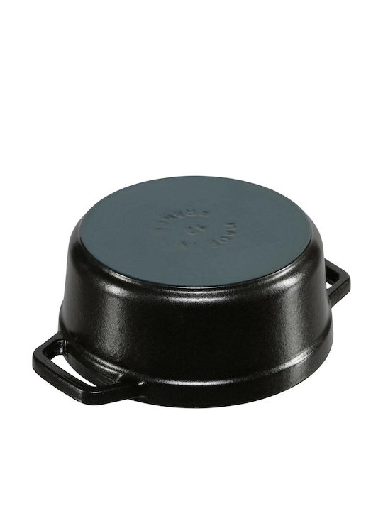 Staub Cocotte Βαθιά Κατσαρόλα από Μαντέμι 0.4lt / 12cm Black