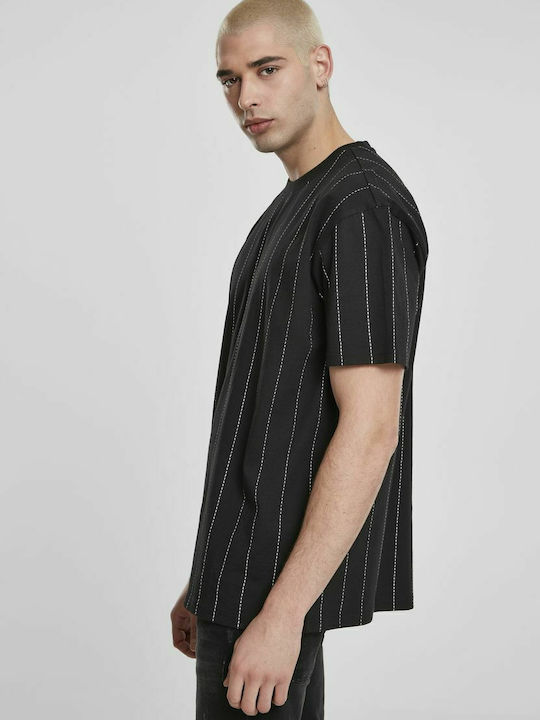 Pinstripe T-shirt Black