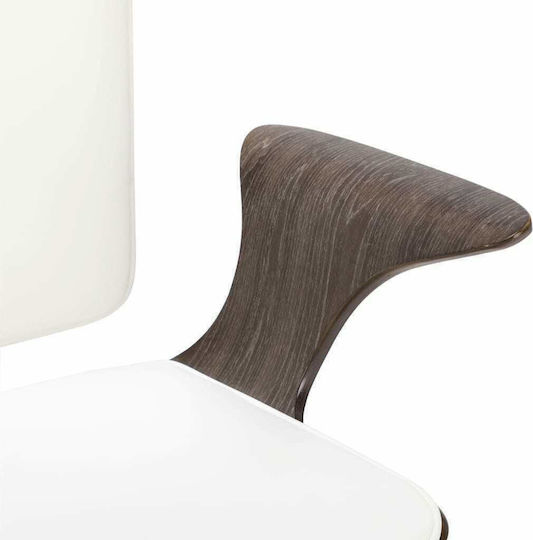 vidaXL Office Chair with Arms White