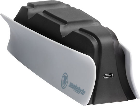 Snakebyte Twin:Charge 5 Βάση για 2 χειριστήρια PS5 με φωτισμό LED Λευκή SB916168