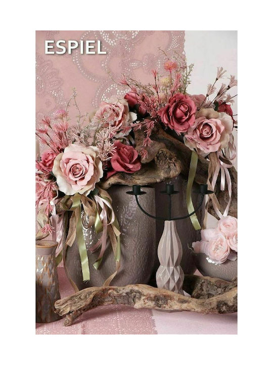 Espiel Künstlicher Dekorativer Zweig Rosa 54cm 1Stück