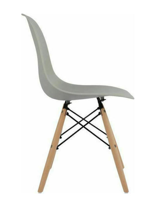 Stefan Kitchen Polypropylene Chair Gray 46.5x53x82cm