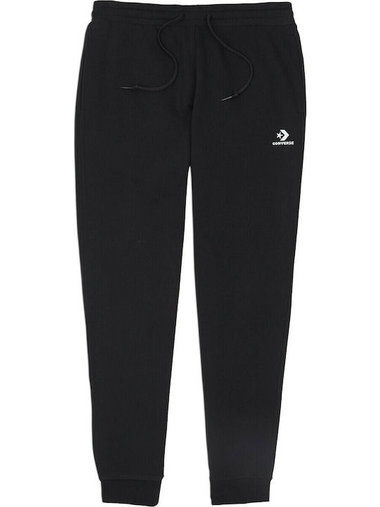 Star Chevron Sweatpants with Elastic Black