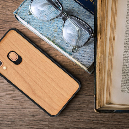 KWmobile Umschlag Rückseite Hölzern Braun (Galaxy A40)