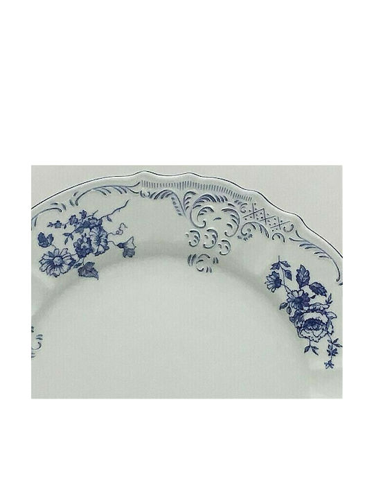 Blue Flower Dinnerware Set White