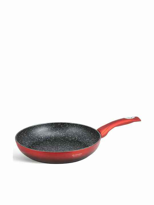 Edenberg Cookware Set of Aluminum with Stone Coating Red 15pcs