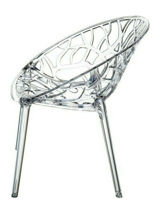 Crystal Stühle Speisesaal Clear Transparent 1Stück 59x60x80cm