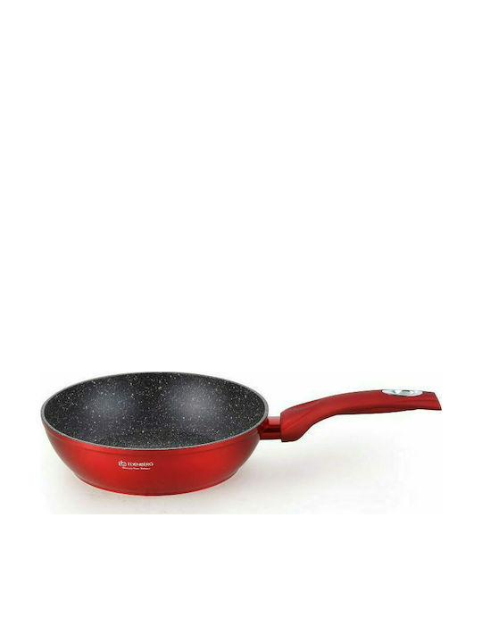 Edenberg Cookware Set of Aluminum with Stone Coating Red 15pcs