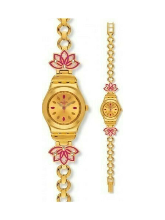 Swatch Delhi Uhr mit Gold Metallarmband