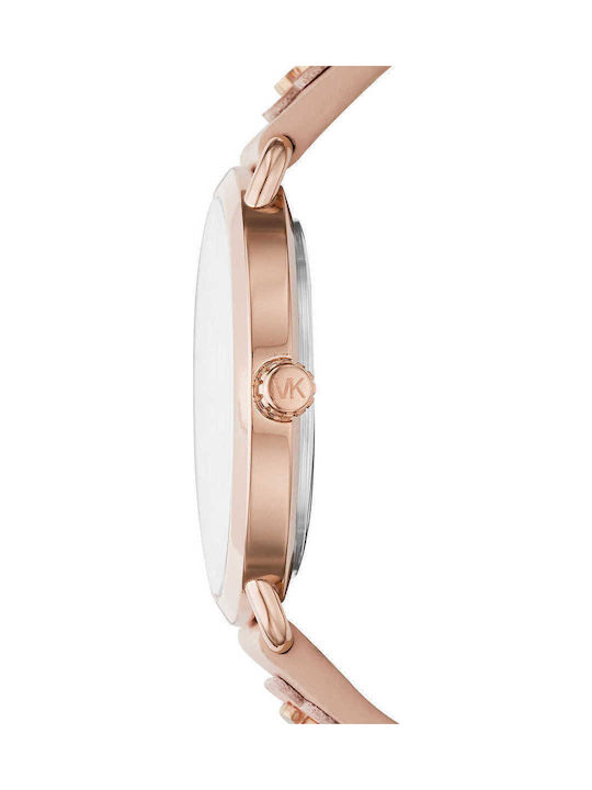 Michael Kors Portia Watch with Pink Leather Strap