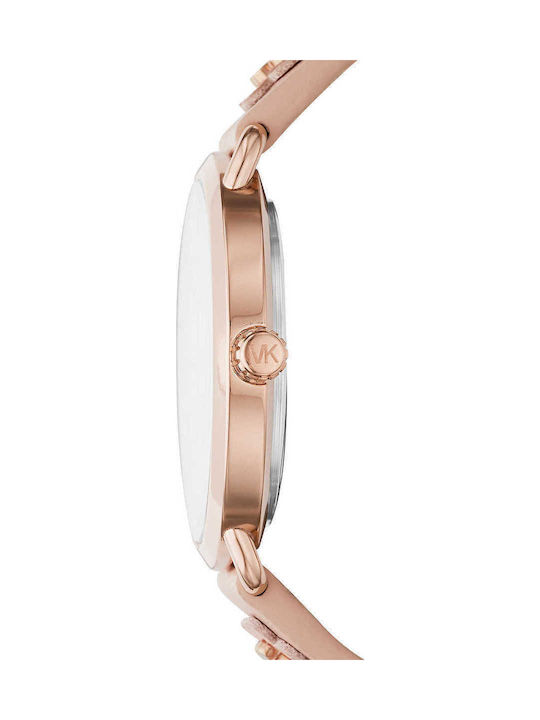 Michael Kors Portia Uhr mit Rosa Lederarmband