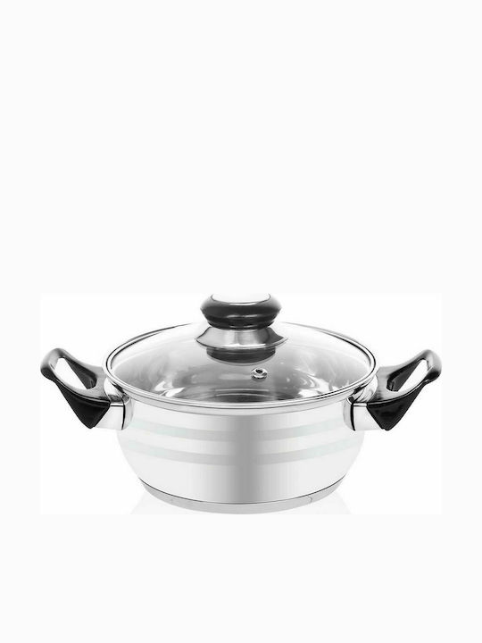 Zilan Set De Vase De Gătit Din Oțel Inoxidabil Argintiu 5 Piese
