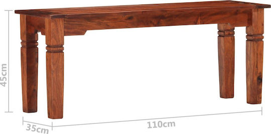 Stühle Bank Braun 1Stück 110x35x45cm