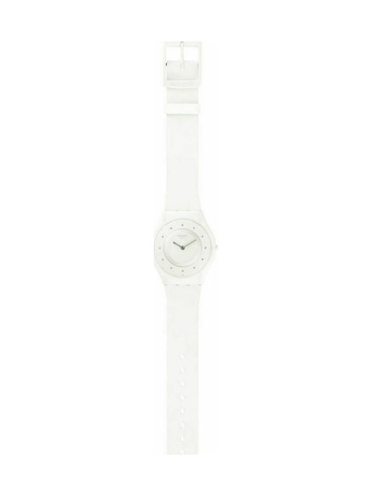 Swatch Milchstrasse Uhr mit Weiß Kautschukarmband