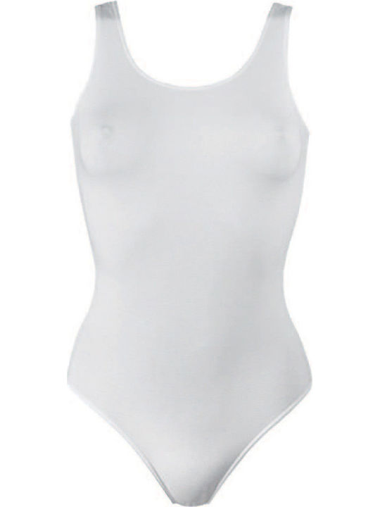 Sleeveless Bodysuit 90-91930 Slim Fit White
