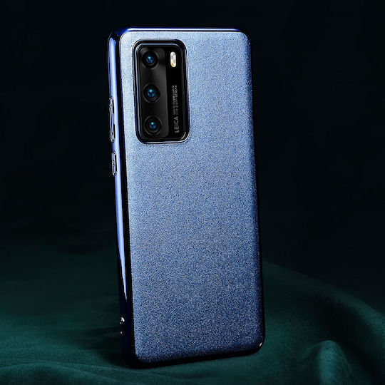 iCarer Grained Series Back Cover Δερμάτινο Μπλε (Huawei P40)