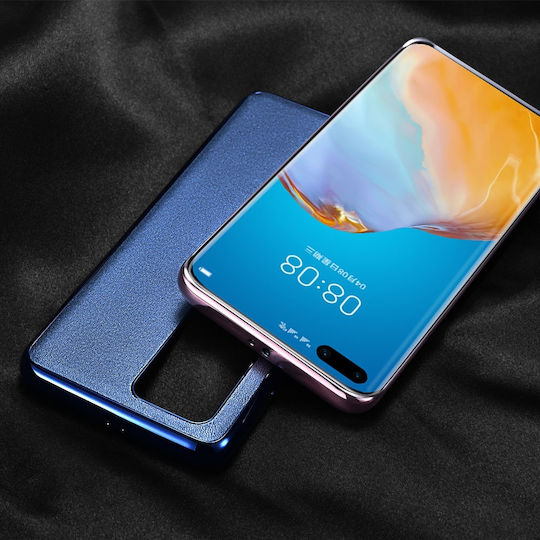 iCarer Grained Series Back Cover Δερμάτινο Μπλε (Huawei P40)