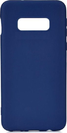 Soft Touch Back Cover Silicon Albastru (Galaxy S10e)