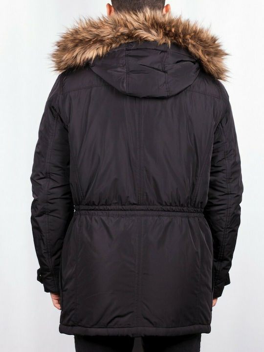 Splendid Men's Winter Parka Jacket Black