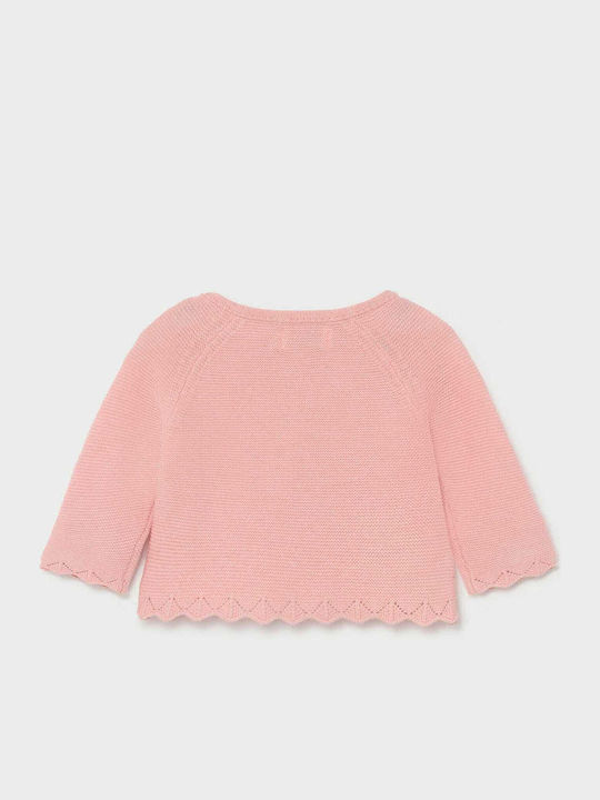 Mayoral Girls Knitted Cardigan with Buttons Pink