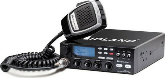 Midland Alan 48 Pro Car CB 4W with Monochrome Screen