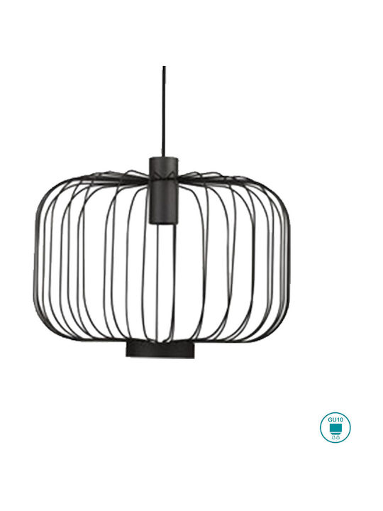 Nowodvorski Allan Black Pendant Light Single-Light Grid for Socket GU10 Black