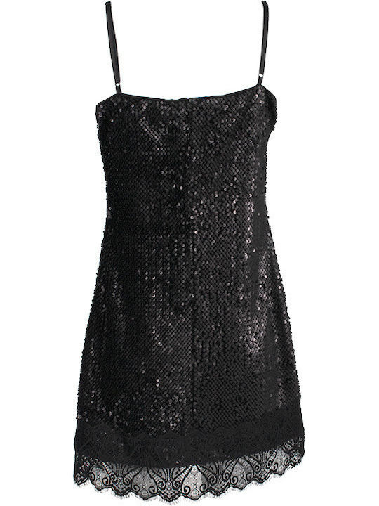 Summer Mini Evening Dress with Lace Grey