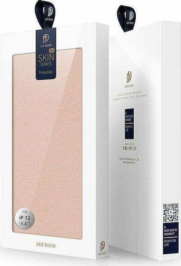 Dux Ducis Skin Pro Book Δερματίνης Ροζ Χρυσό (iPhone 12 mini)