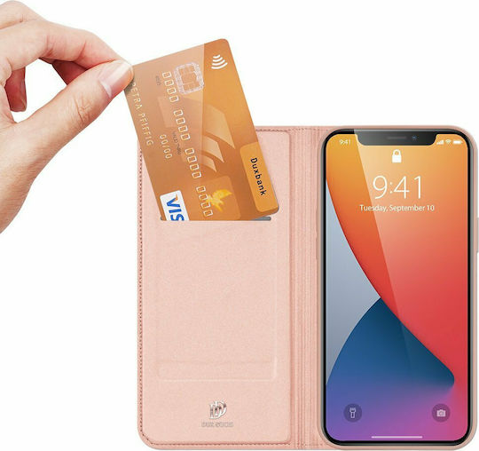 Dux Ducis Skin Pro Book Δερματίνης Ροζ Χρυσό (iPhone 12 mini)