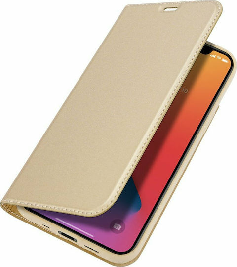 Dux Ducis Skin Pro Книга Изкуствена кожа Златист (iPhone 12 mini)
