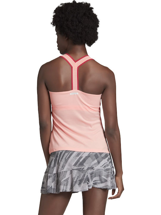 Adidas Tennis Damen Sportlich Bluse Ärmellos Rosa