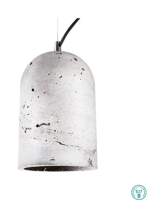 Nowodvorski Lava Pendant Light Single-Light Bell for Socket E27 Gray