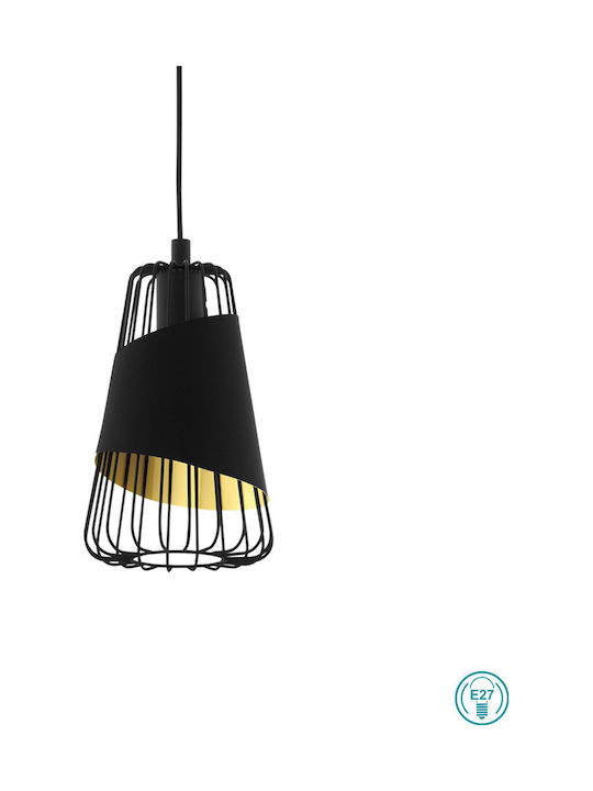 Eglo Austell Pendant Light Single-Light for Socket E27 Black