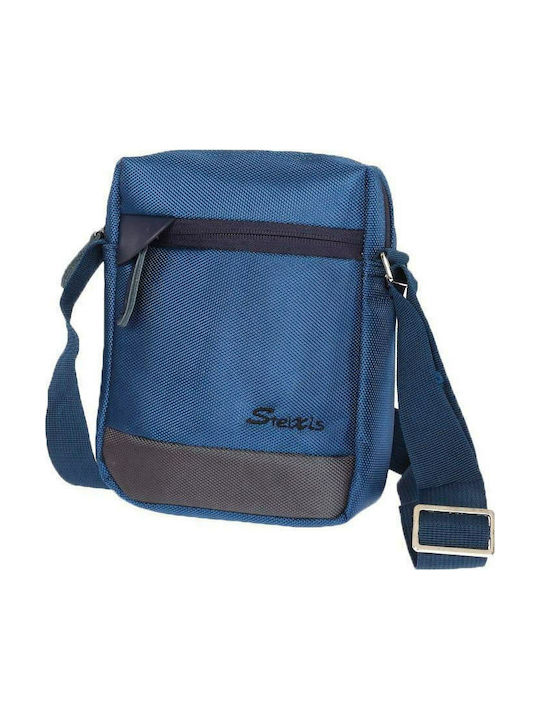 Stelxis Ανδρική Τσάντα Ώμου / Χιαστί σε Μπλε χρώμα