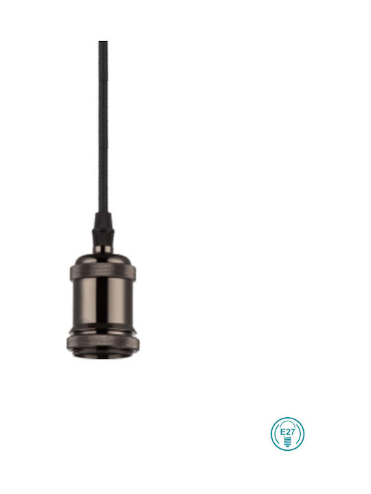 Globo Lighting Α16 Pendant Light Suspension for Socket E27 Black