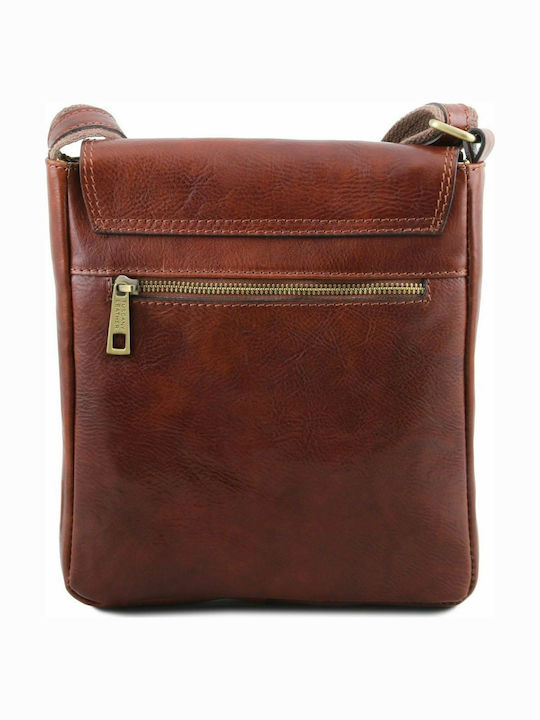 John Leder Herrentasche Bote Dark Brown
