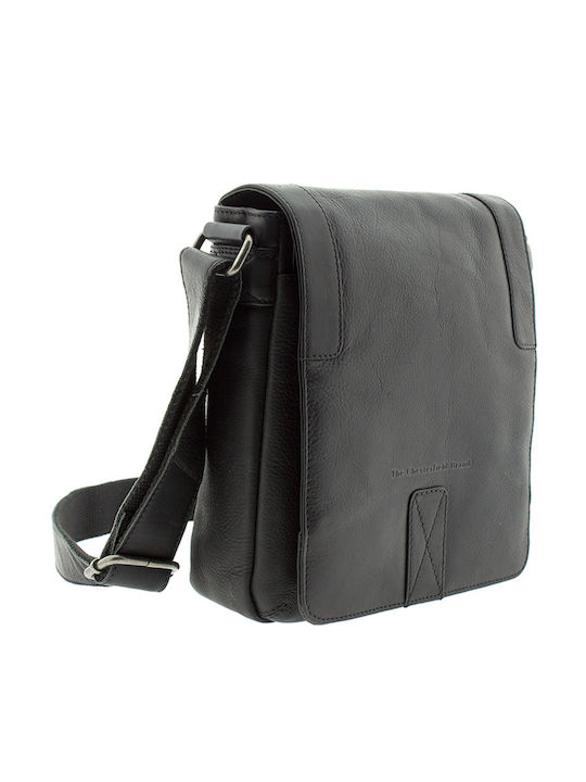 Leather Men's Bag Messenger Black