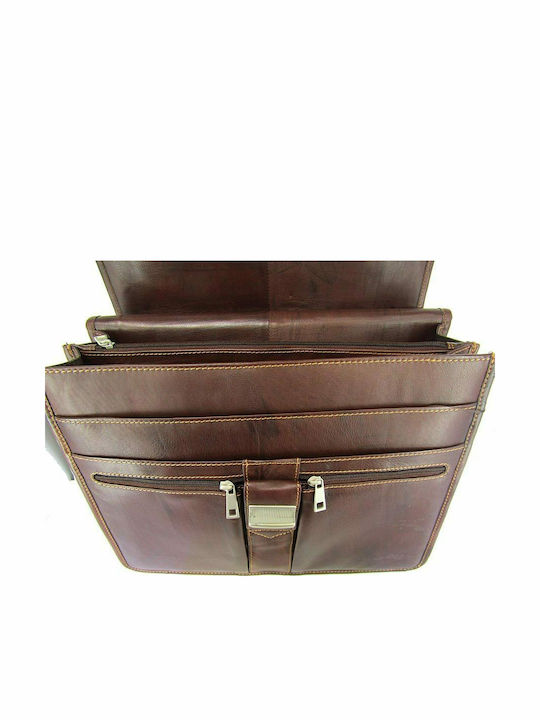 Leder Herrentasche Geldbörse Braun