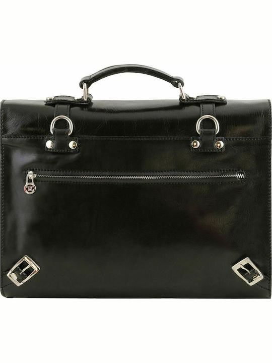 Viareggio Leder Herrentasche Geldbörse Dark Brown