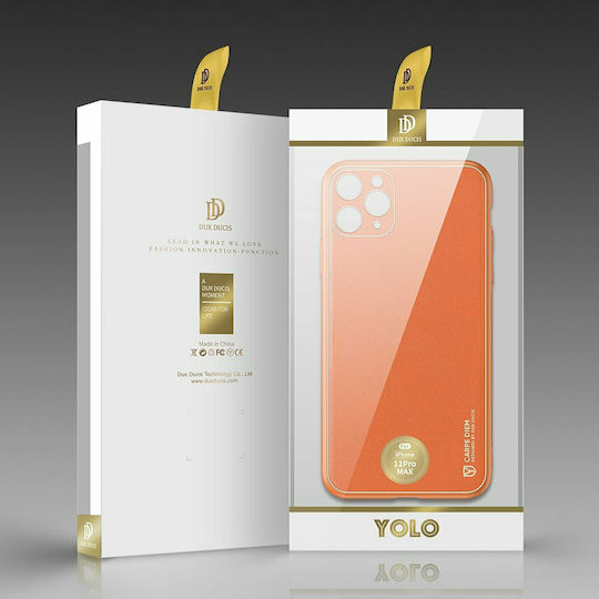 Dux Ducis Yolo Back Cover Piele artificială Portocaliu (iPhone 11 Pro Max)