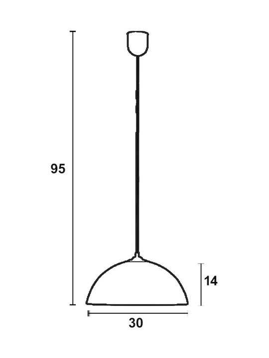 ArkoLight Κρεμαστό Φωτιστικό Λευκό με Ντουί E27 30x32εκ.