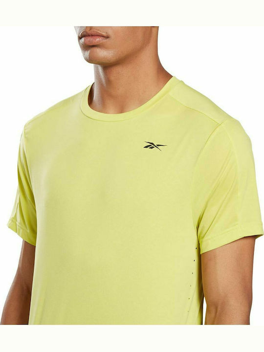 Reebok United By Fitness Perforated Men's Athletic T-shirt Short Sleeve Chartreuse