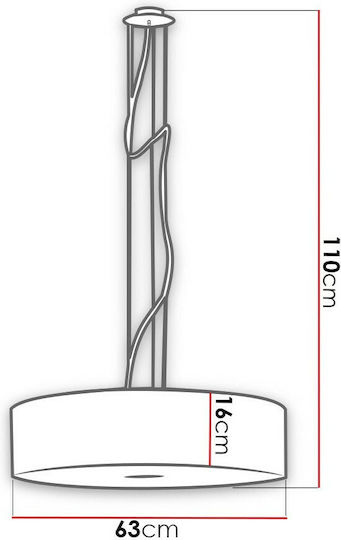 Nowodvorski Viviane Pendant Light White with Socket E27 63x108cm