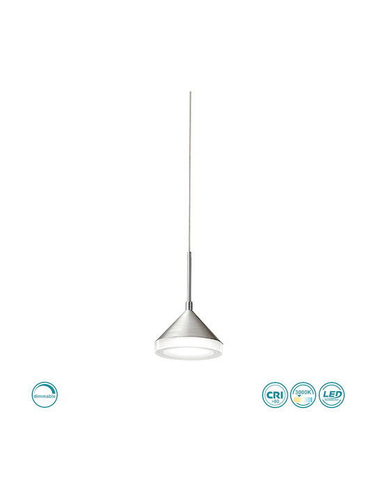 Fabas Luce Isabella Pendant Light LED with Warm White Light Silver