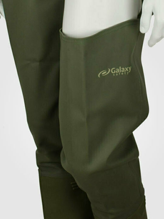 Galaxy Galaxy Thigh Wader Αντιολισθητικές Ανδρικές Γαλότσες Εργασίας Μηρού Πράσινες