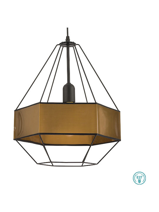 TK Lighting Cristal Pendant Light Copper Grid with Socket E27 40cm