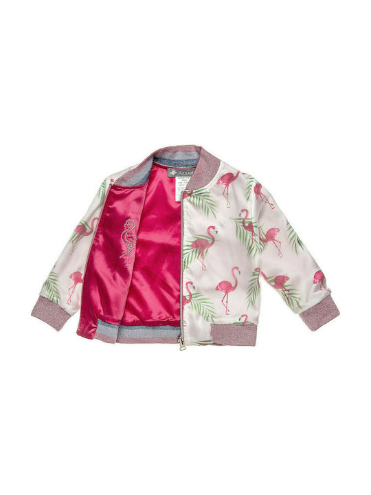 Alouette Kids Bomber short Hooded Pink