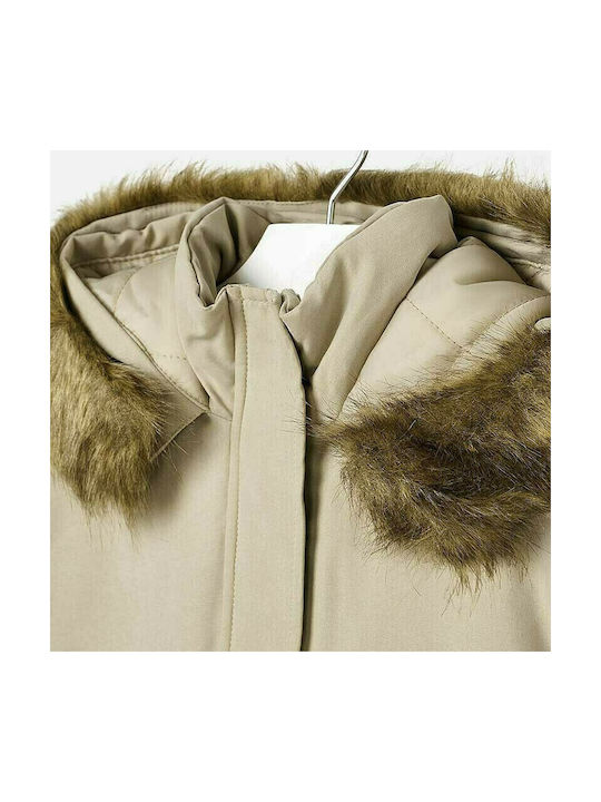 Mayoral Kinderparka Lang mit Kapuze Beige