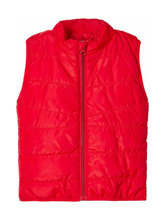 Name It Kids Quilted Jacket Sleeveless short Red